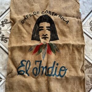 El Indio Jute Burlap Coffee Sack Wall Art